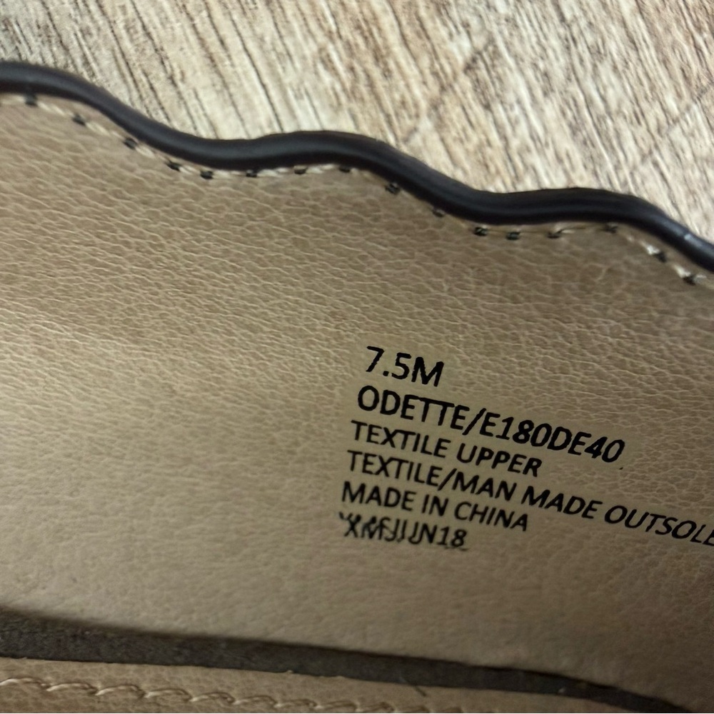 ESPRIT Sandy Brown Ballet Flats Scalloped Edges Faux Suede Microsuede 7.5 *Flaw - Picture 9 of 12